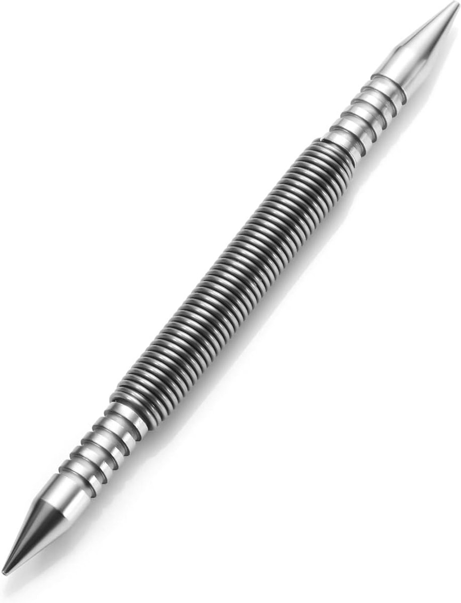 Dubbele kopspijkersetter - Pen gereedschap - Scharnierpennen plaatsen - 5000 PSI slagkracht - 1/32 1/16 inch - Zilver