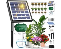 Automatisch Bewateringssysteem - Zonne-energie Irrigatie - Planten Verzorgen - 12 Timermodi - 15 Meter Slang