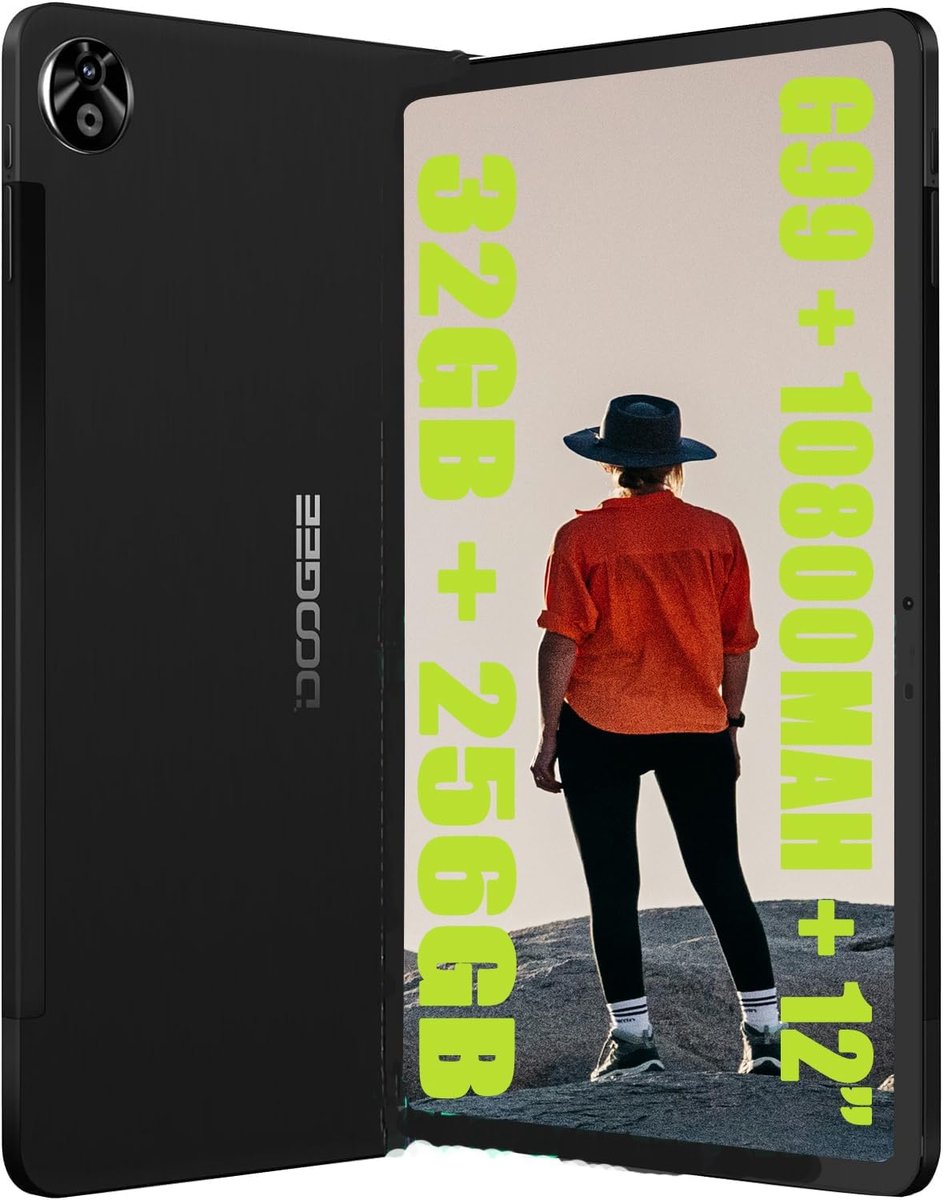 Grote Tablet - Krachtige PC - Entertainment Productiviteit - 10800mAh Batterij - 12 Inch Scherm - Zwart