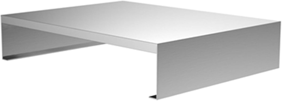 Kookplaat Afdekking Fornuis Bescherming Extra Werkruimte Roestvrij Staal 55 x 44 cm Zilver