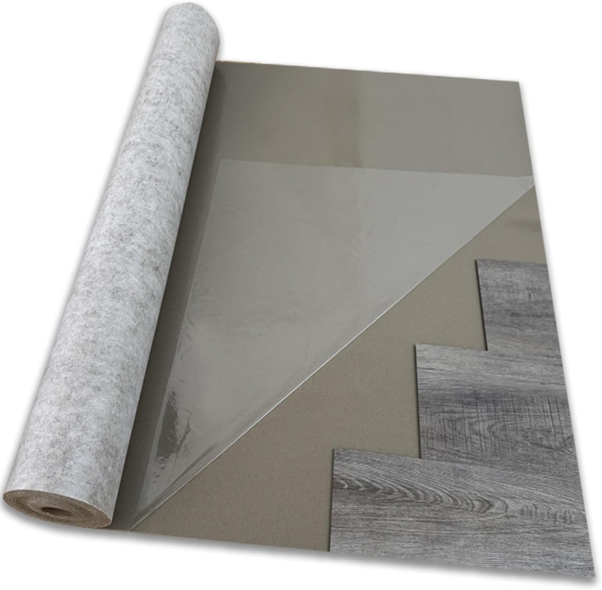 Vinyl Ondervloer - Rigid LVT - Vloeren Leggen - Licht Klevend - 40 m² - Beige
