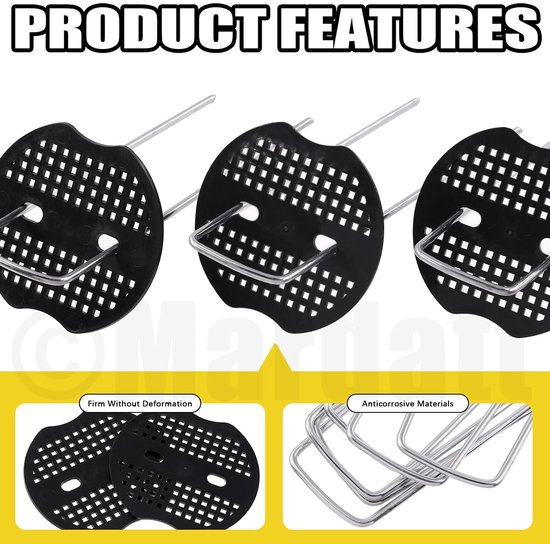 Tuin Nietjes Pakking Kit - Grondbedekking Stakes - Landschap Omheining - 101 Stuks Set - 15cm Lengte - Zwart — afbeelding 4