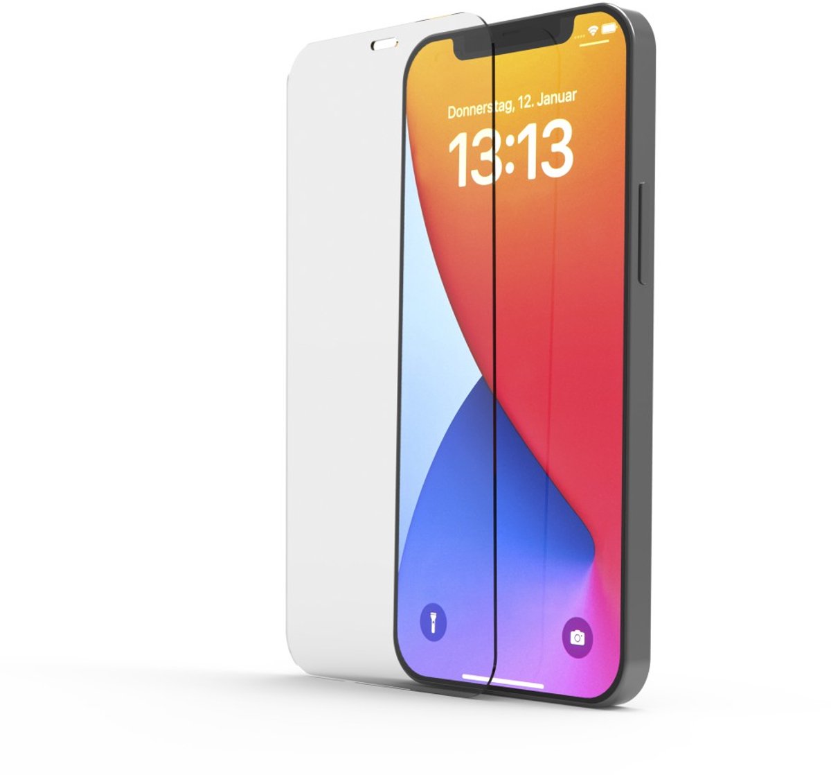 Hama screenprotector geschikt voor Iphone 12 - Clear protect - Met montagehulp