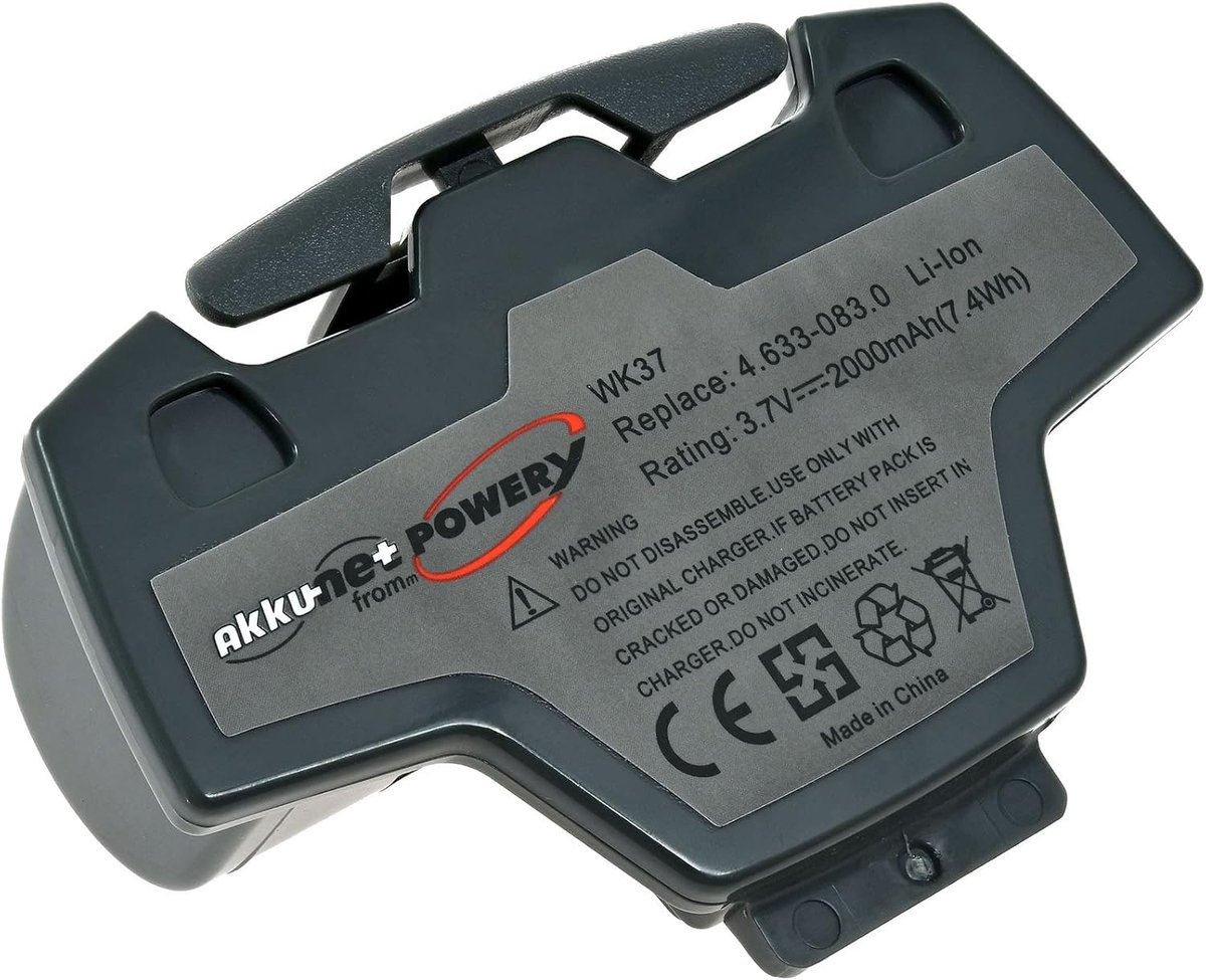 Batterij - Accu - Ramen Reinigen - Lithium-Ion Technologie - 3.7V 2000mAh - Zwart