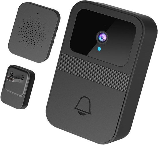 Draadloze Video Deurbel - Slimme Camera - Voordeur Bewaken - HD Nachtzicht - 10 x 7 x 7 cm - Zwart — afbeelding 2