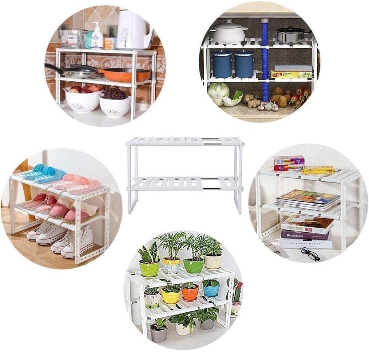 Onder wastafel plank - Opbergrek organizer - Keuken badkamer - Multifunctioneel gebruik