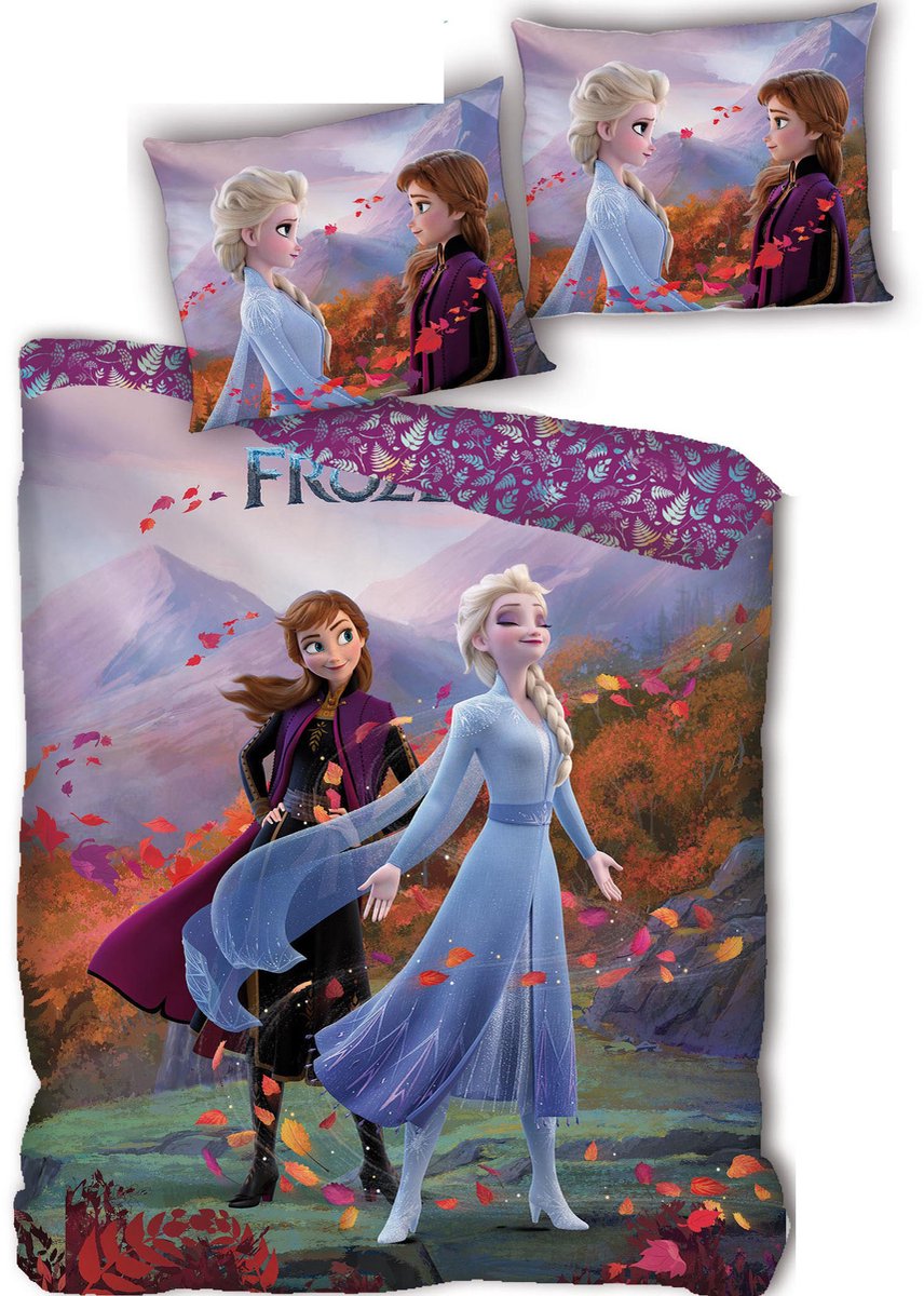 Disney Frozen Dekbedovertrek Anna en Elsa 140 x 200 cm - Polyester