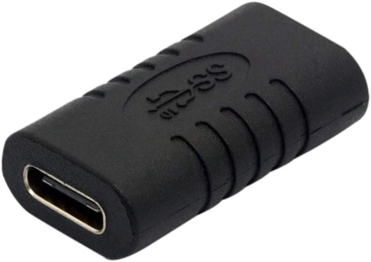 USB C Adapter - Type C Connector - Verlenging Kabel - Rechte Kleine Vorm - 2.7x1.5x0.8cm - Zwart
