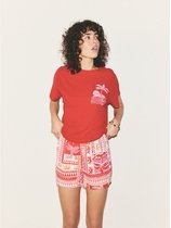 Next - Dames - Katoenen pyjama met short - Rood