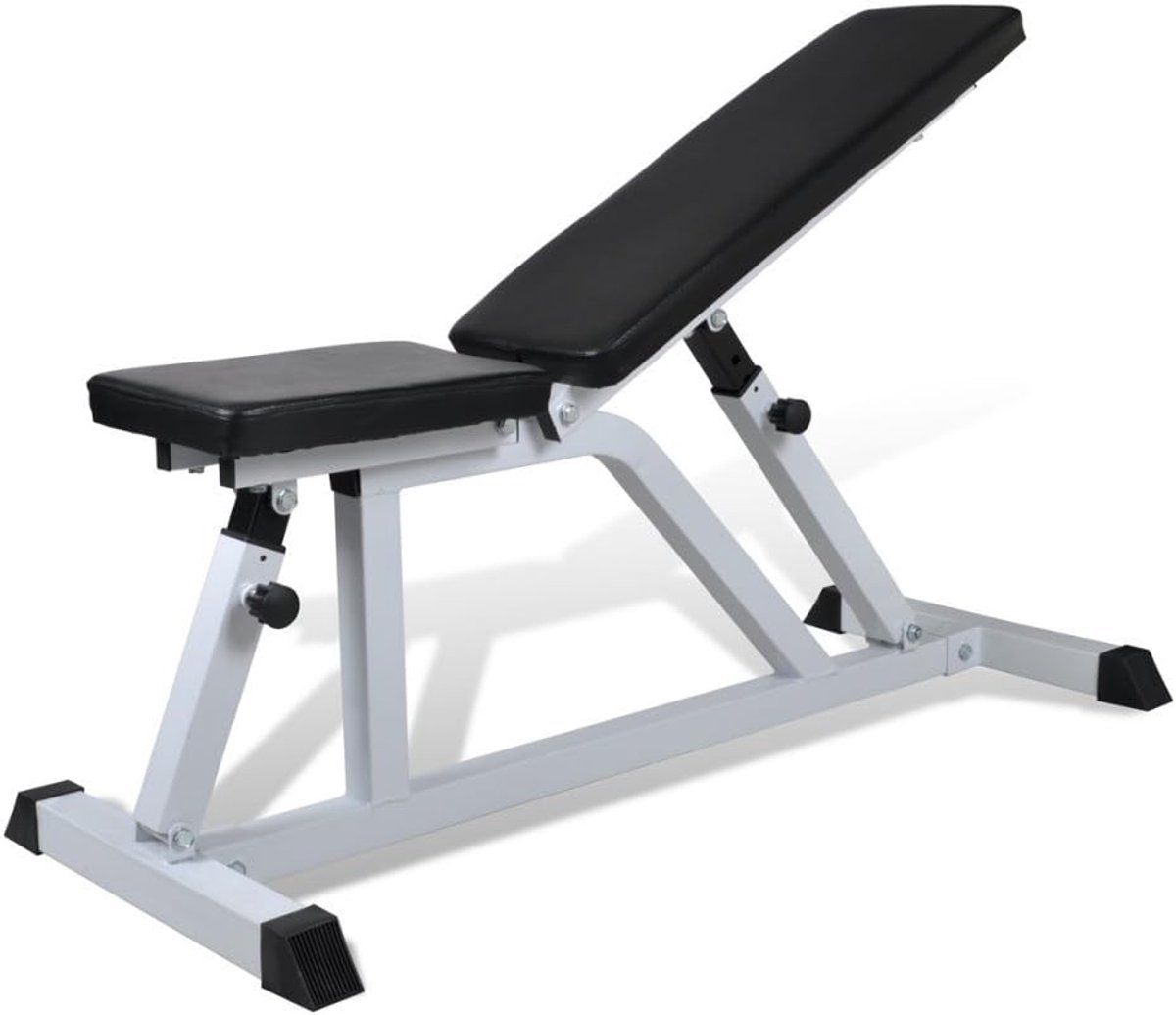 Trainingsbank - Fitnessbank Krachtstation - Kracht Training - Verstelbare Rugleuning Zitting - 116 x 47 x 46-115 cm