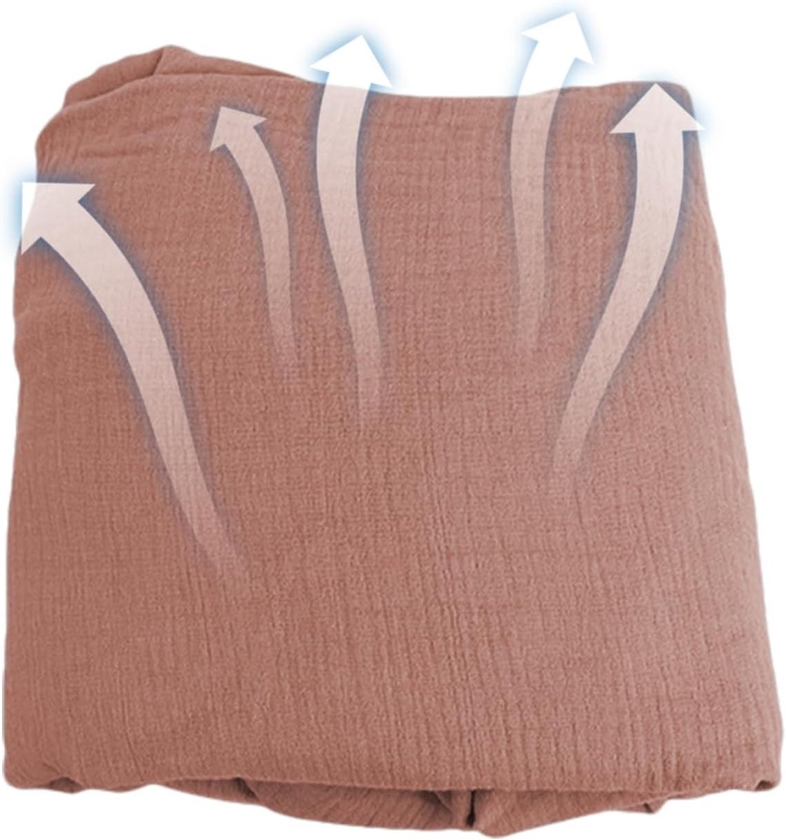 Baby wieglaken - Ademend katoen - Comfortabele slaap - Hoge elasticiteit - 125x75 cm - Bruin