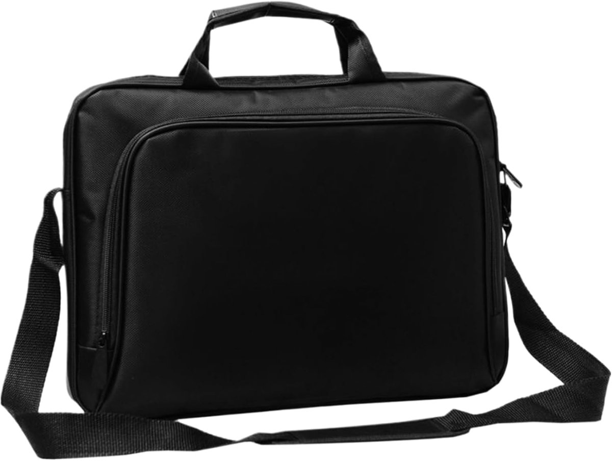 Laptoptas - Aktetas Schoudertas - Zakelijk Reizen - Waterdicht Nylon - 40 x 29 x 5.5 cm - Zwart