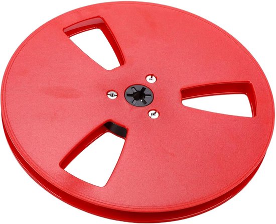 Lege Tape Spoel - Opname Haspel - Reel-to-Reel Spelers - NAB Flens 3 Gaten - 7 Inch Diameter - Rood — afbeelding 4