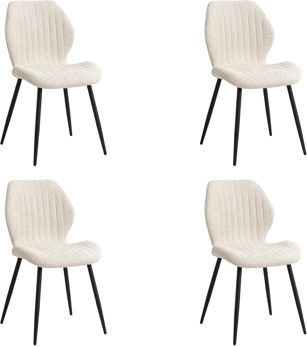Eetkamerstoelen Set - Keukenstoelen Gestoffeerd - Comfortabel Zitten - Moderne Design Pote