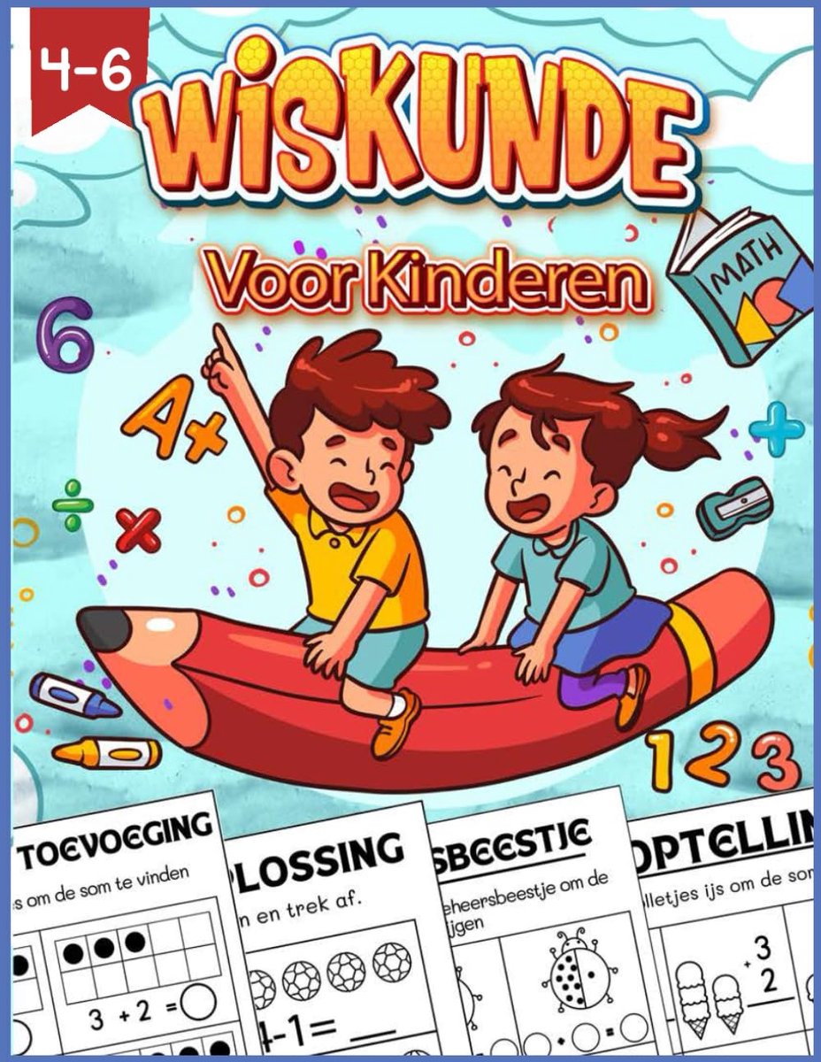 Kinder Leerboek - Rekenen Spelletjes - Vroege Ontwikkeling - Veelzijdige Oefeningen - 21x28 cm