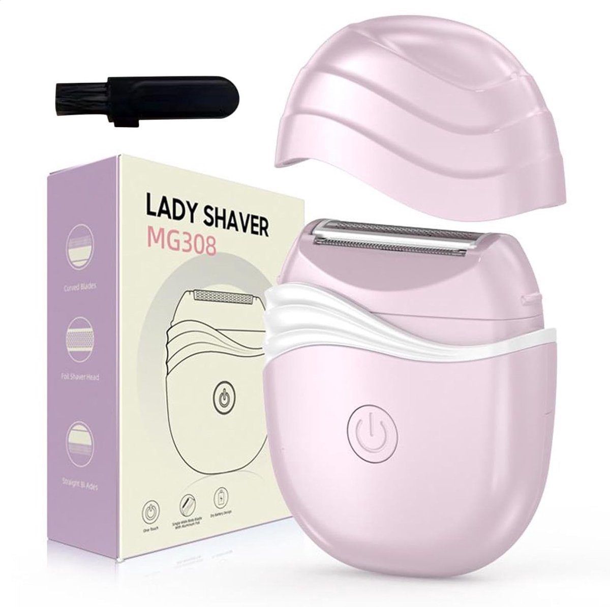 Gezichtshaarverwijderaar - Epilator dames - Draagbare lichaamsverzorging - Pijnloos glad resultaat - Compact formaat