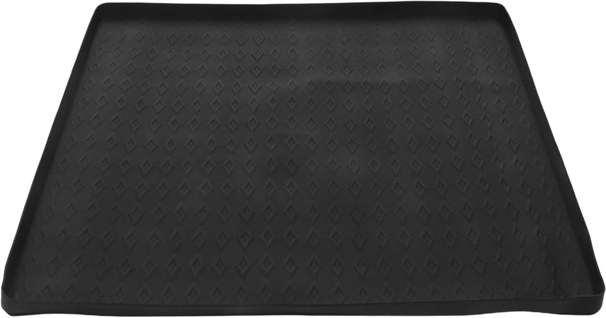 Wasmachine Onderlegger - Apparaat Beschermmat - Vloer Beschermen - Hoge Opstaande Rand - 60x60cm - Zwart