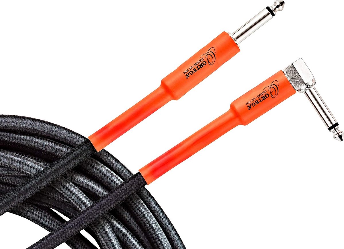 Instrumentkabel - Geluids-snoer - Muziek maken - Duurzame constructie - 20 cm - Zwart