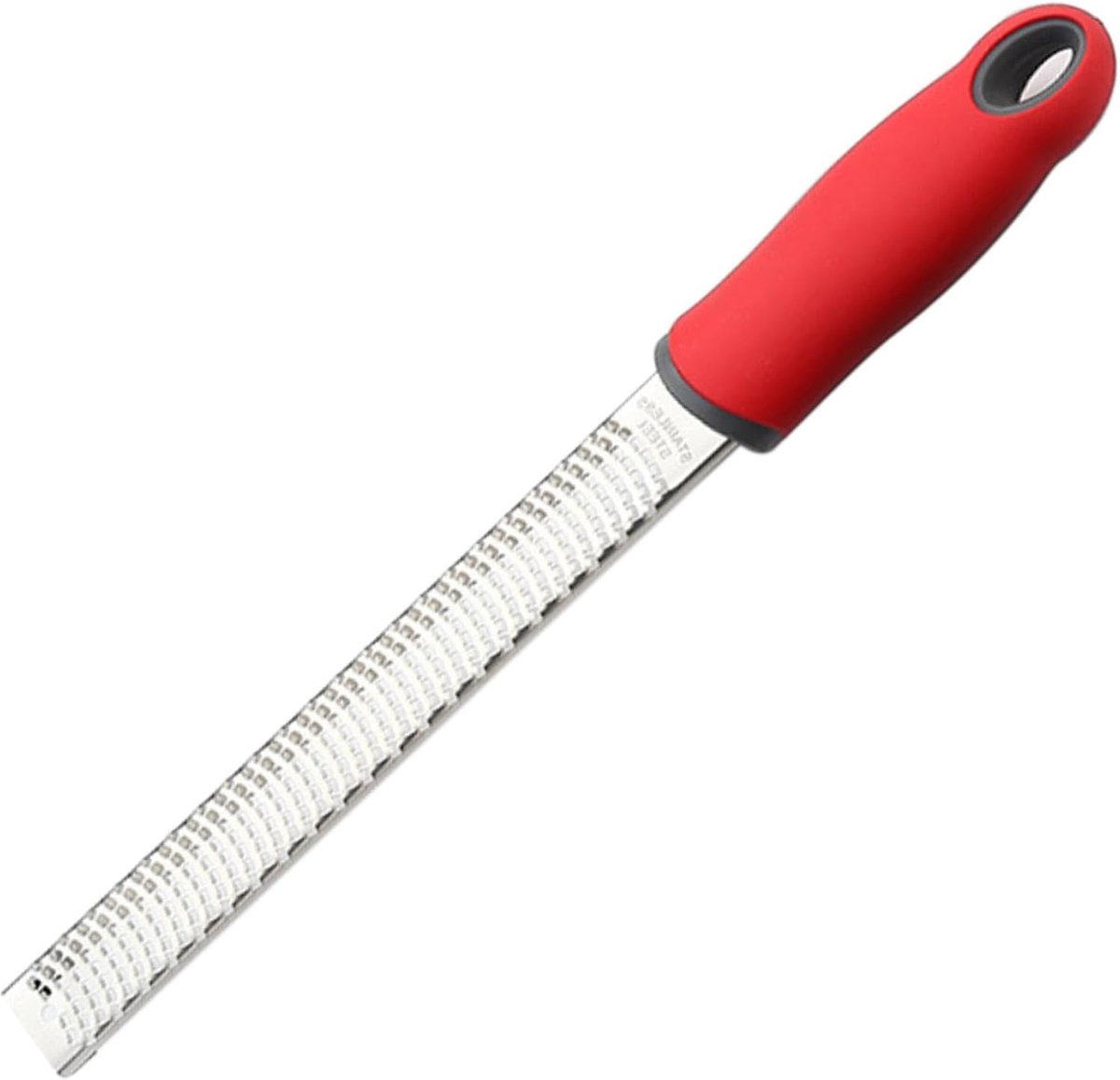 Keukenrasp - Handrasp Blokrasp - Groente Fruit Raspen - Roestvrij Staal - 33 cm Lengte - Rood