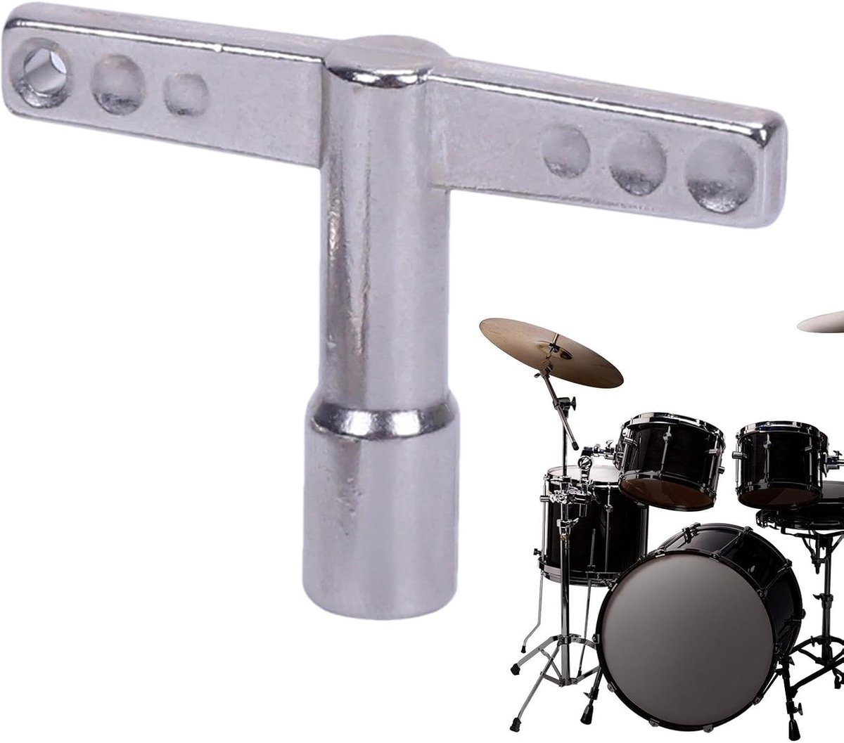 Drum afstelmeter - Batterij tuner - Nauwkeurig stemmen - Robuuste legering - 5 x 3.5 cm - T-vorm