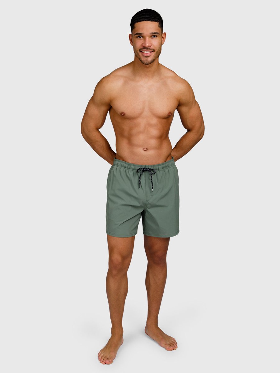 Brunotti Bru - conic Zwembroek Heren - Zwemshort met 4 - Way Stretch - Vintage Green — afbeelding 4