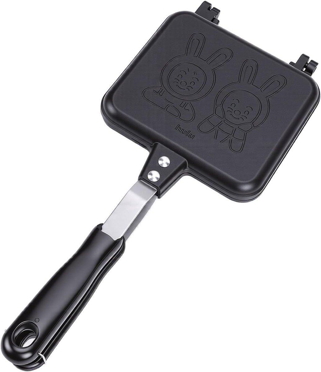 Dubbelzijdige Sandwichgrill - Panini Pers - Thuis Keuken Gebruik - Schattig Konijnenpatroon - 38 x 18 x 4 cm