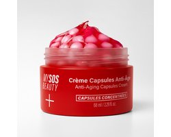 Anti-Aging Crème met Capsules - My SOS Beauty - Retinal, Ectoïne, Hyaluronzuur, Collageen & Centella Asiatica - Hydrateert, Maakt voller & Verzacht rimpels - Anti-Rimpel Gezichtscrème - 68 ml