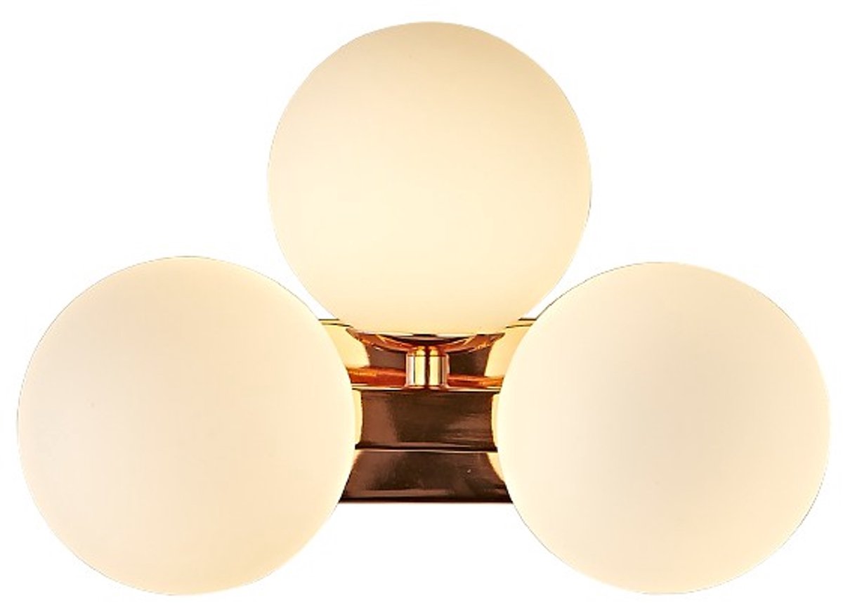 Kosilum - Ambrosia - Wandlamp - Roségoud en wit - Glas en roestvrij staal