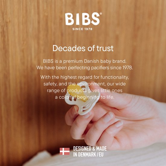 BiBS - Supreme Collection - Stage 1 Fopspeen - 0/6 maanden - 2 stuks - Ivory / Blush van BIBS — afbeelding 3