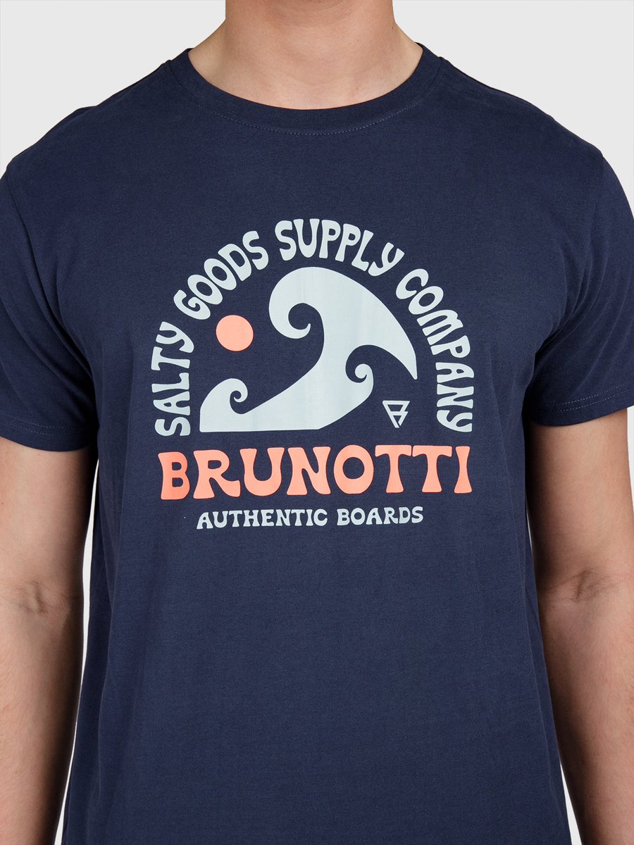 Brunotti Leeway T-Shirt Indigo 100% Katoen Regular Fit L Blauw