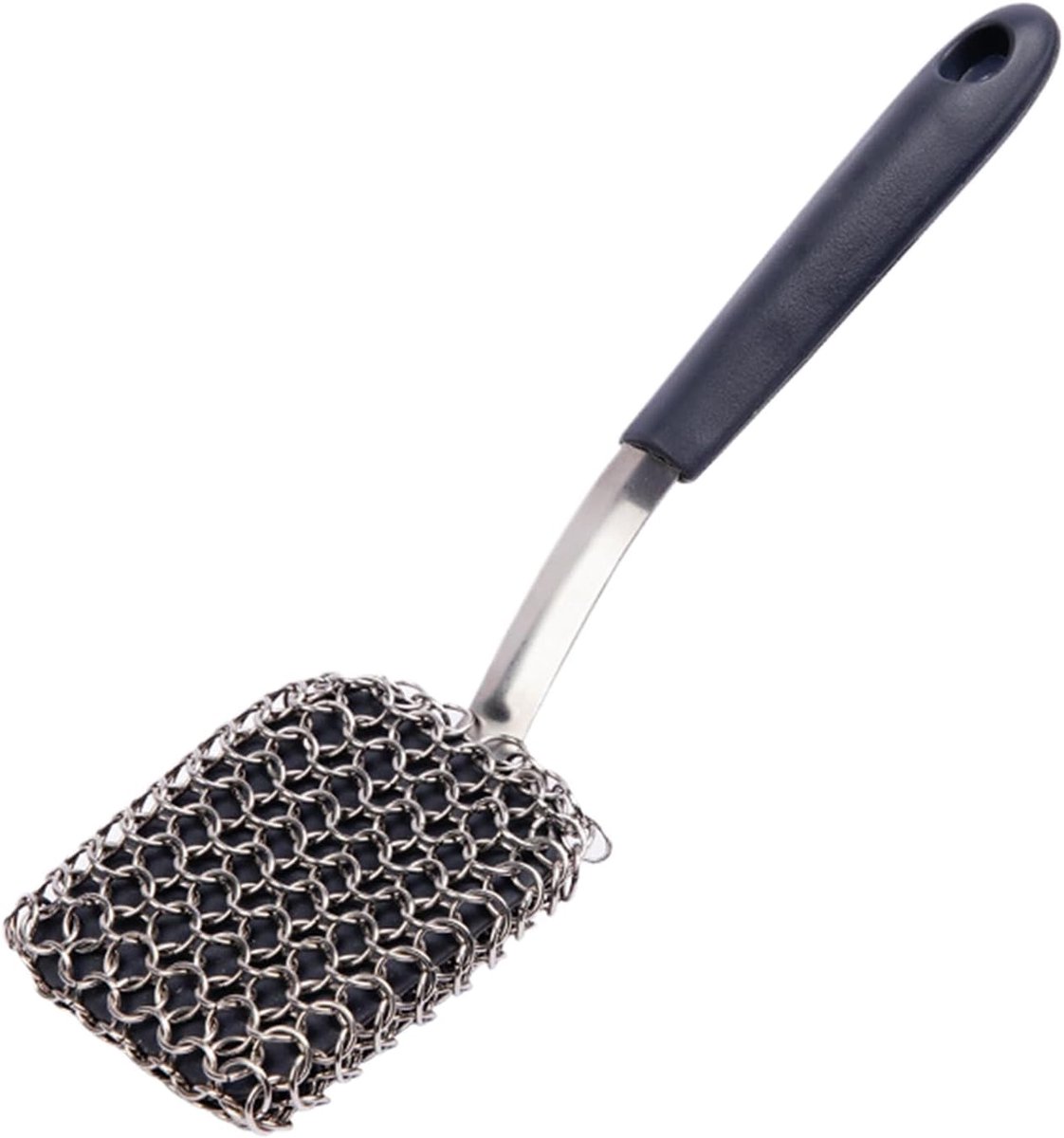 Grillborstel RVS - Reinigingsgereedschap - BBQ Schoonmaken - Lange Siliconen Greep - 7 x 24 cm