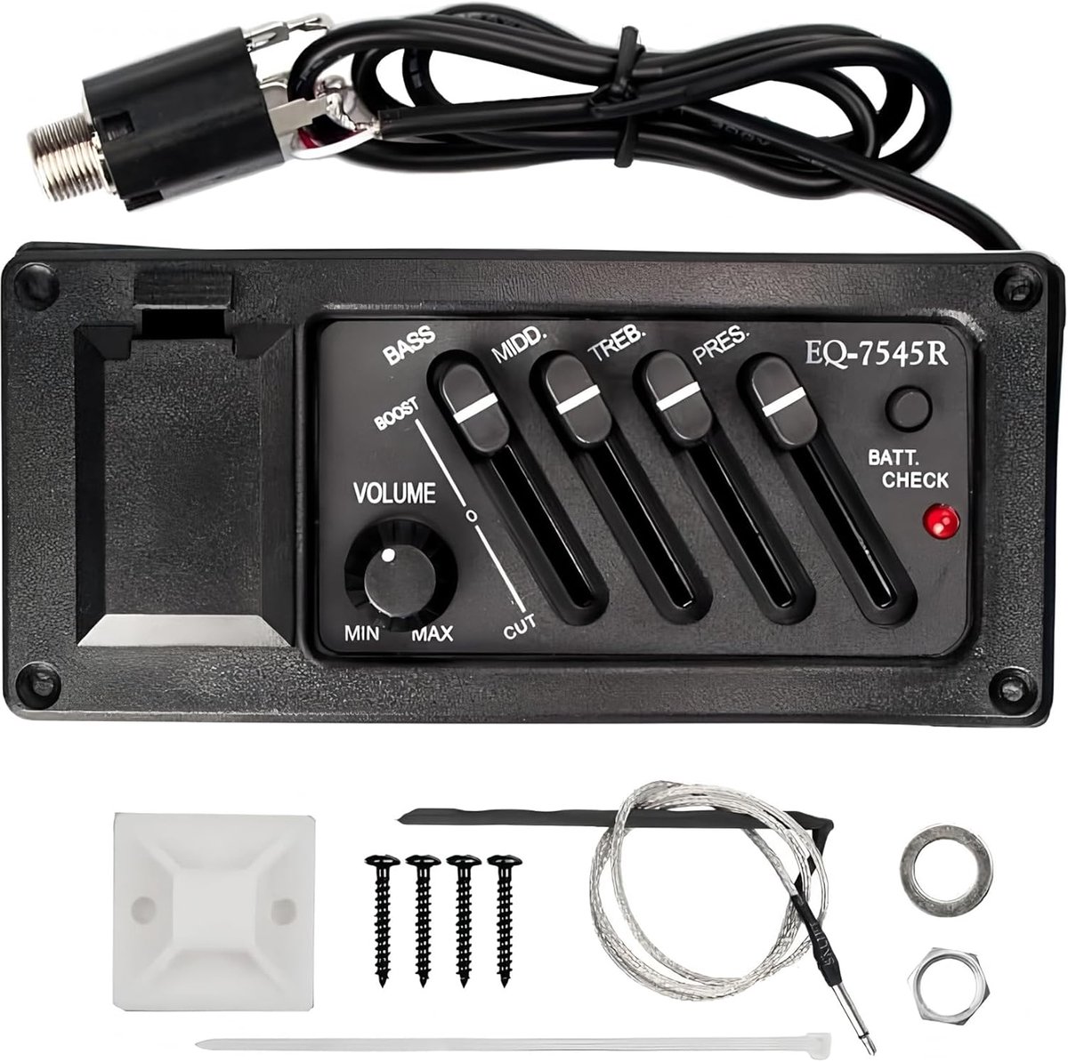 Gitaar Pick-up - Akoestisch Systeem - Live Optredens - 4-Bands EQ - 10.5 cm - Zwart