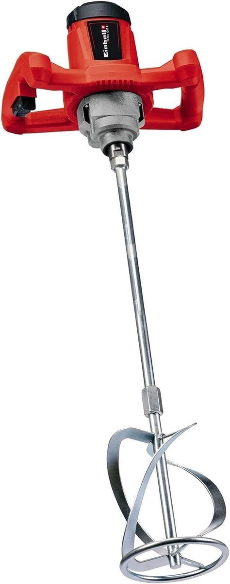 Kleurmortelmixer - Verfmixer Betonmixer - Mengen van materialen - Toerental elektronica - 1200 Watt - Rood