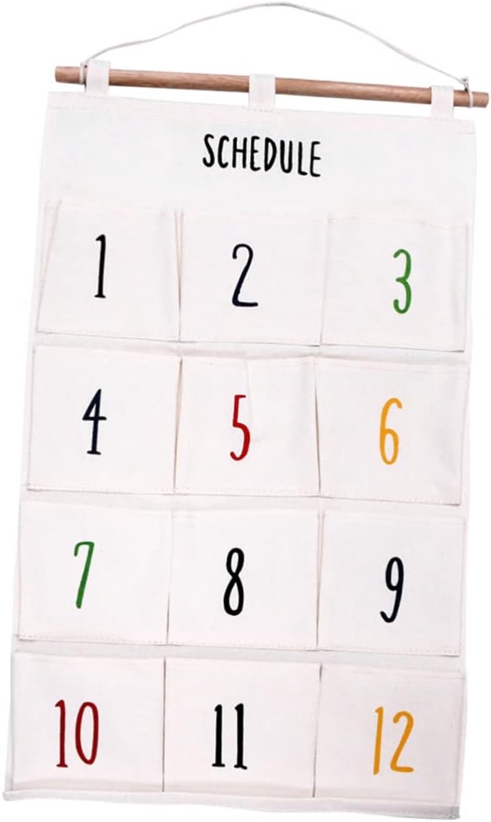 Hangende Opbergtas - Opbergvakken Organizer - Ruimte Besparen - 12 Vakken - 74 x 38 cm - Wit