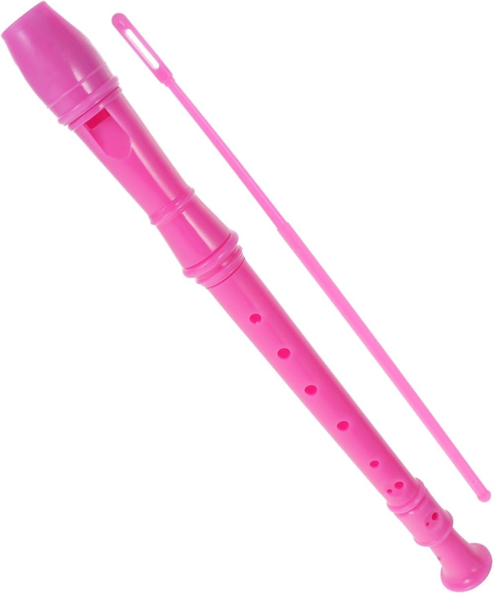 Sopraan Blokfluit - Muziek Instrument - Muziekles Thuis - 8 Gaten Ontwerp - 32cm Lengte - Roze