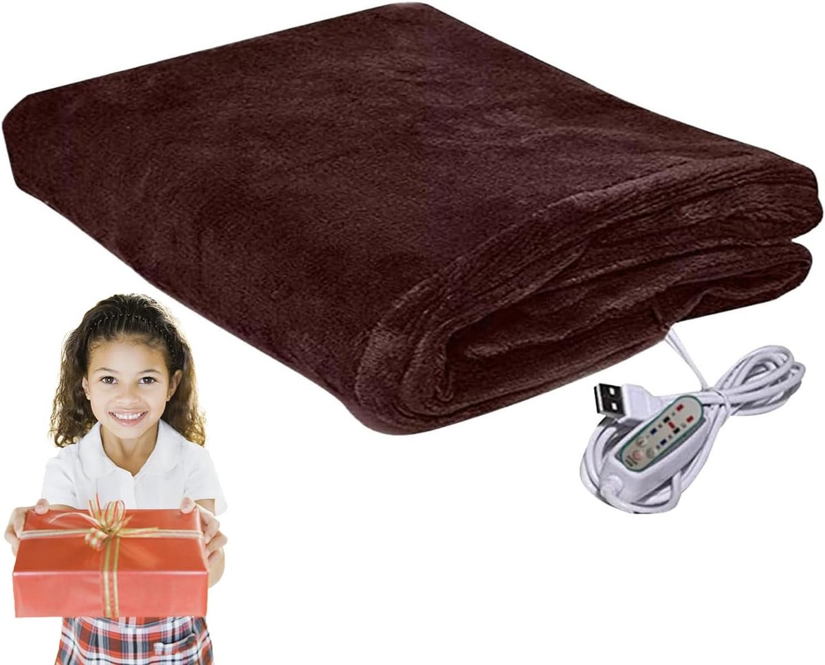 Elektrische Warmtedeken - Verstelbare Poncho - Buiten Comfort - Draagbaar Oplaadbaar - Maat L