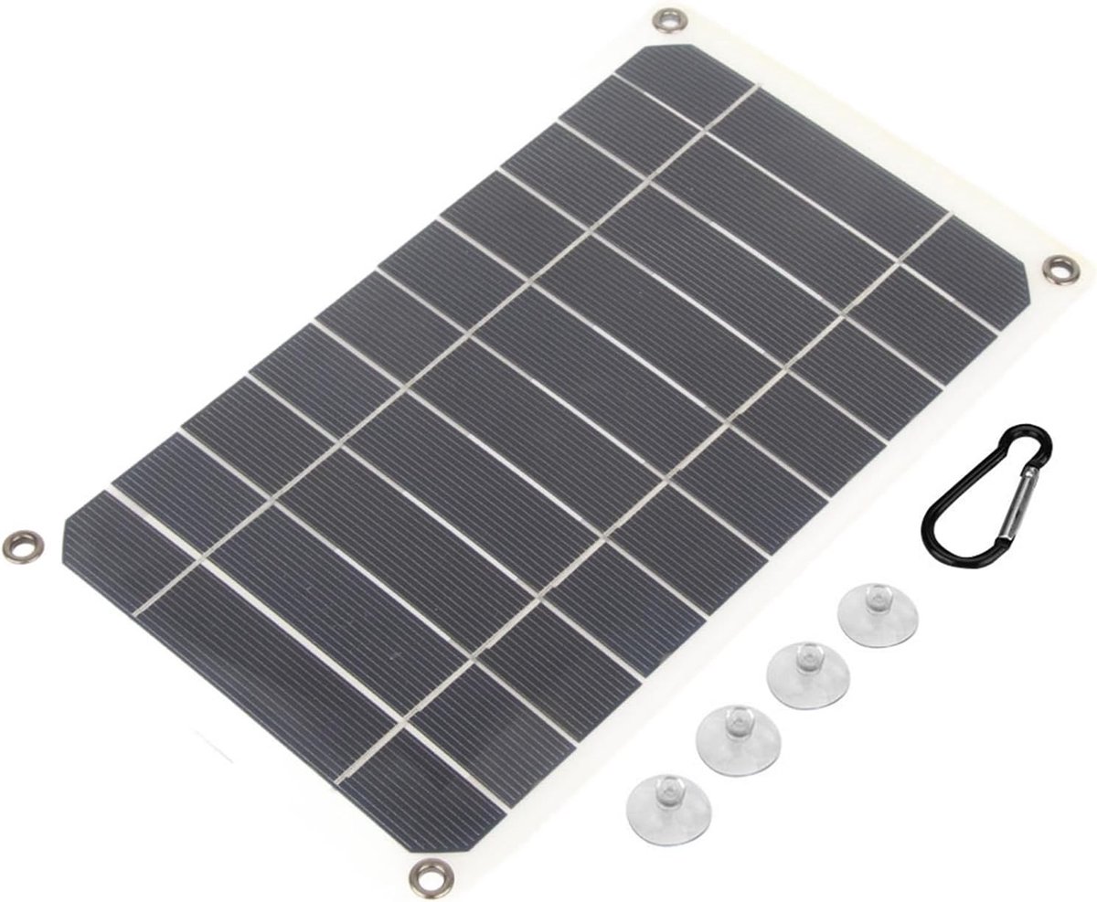 Draagbare Zonne Charger - Opvouwbaar Paneel - Outdoor Energie - Lichtgewicht Ontwerp - 24x14.5cm - Zwart