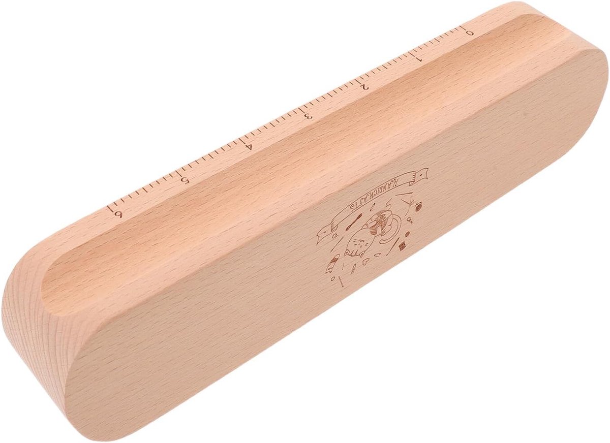 Houten Naadpers - Quilters Gereedschap - Naden Platstrijken - Ergonomisch Ontwerp - 24 cm Lengte - Beige