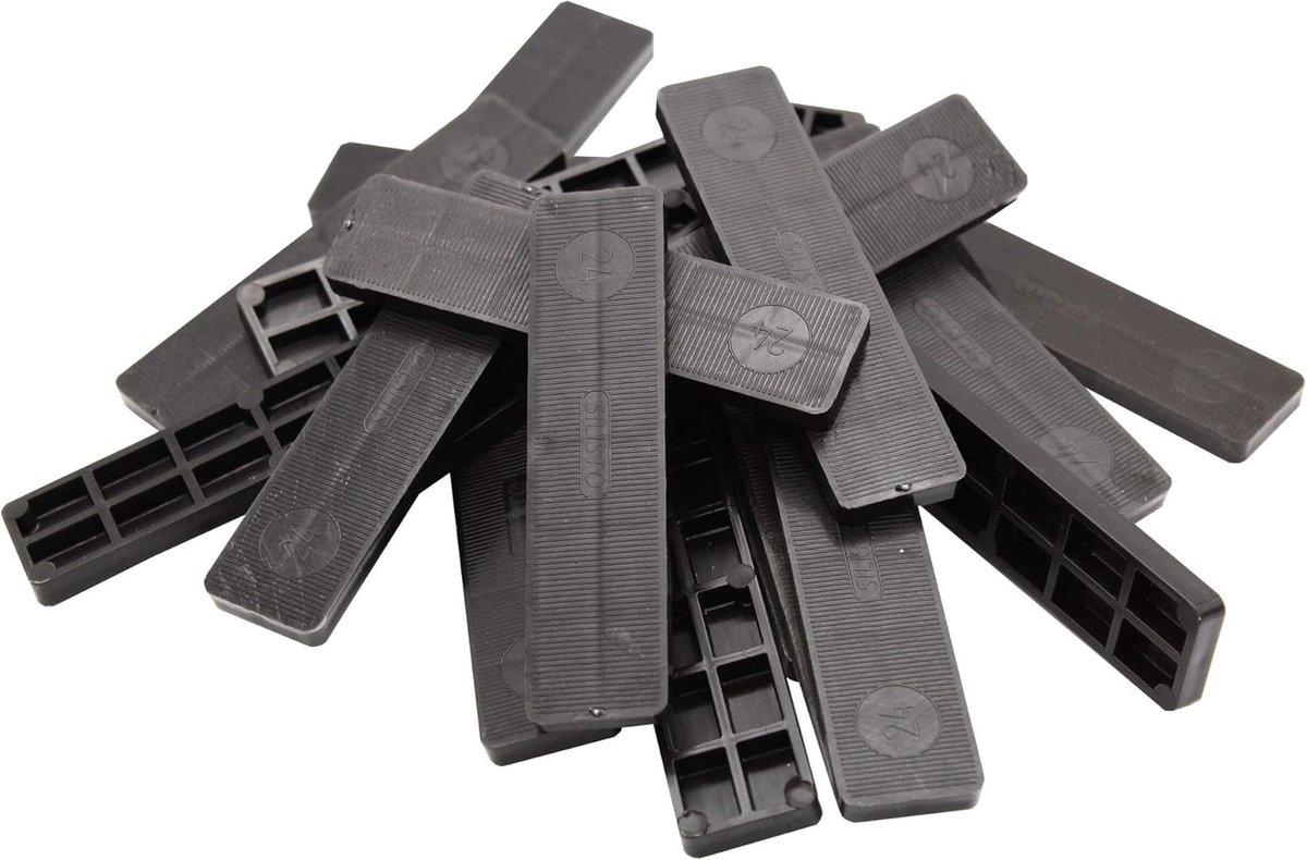 Beglazingsblokjes - Kunststof Wiggen - Raamkozijn Plaatsen - Precisie Afmetingen - 100x36x6 mm - Zwart