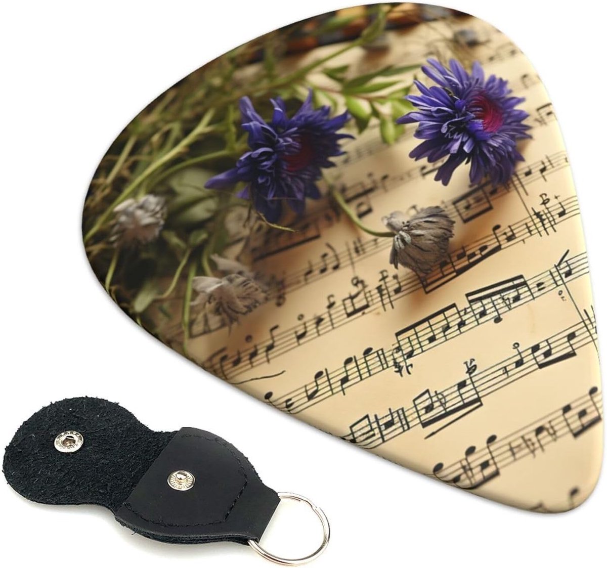 Gitaar Plectrums - Muziekblad Picks - Akoestisch Spelen - Set van 6 - 0.46mm Dikte - Wit
