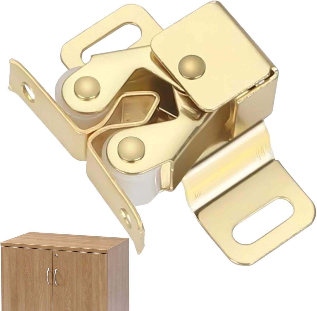 Kastdeurmagneten - Lade Sluitingen - Meubels Beveiligen - Sterke Magnetische Kracht - 3.5x2x1.2cm - Goud