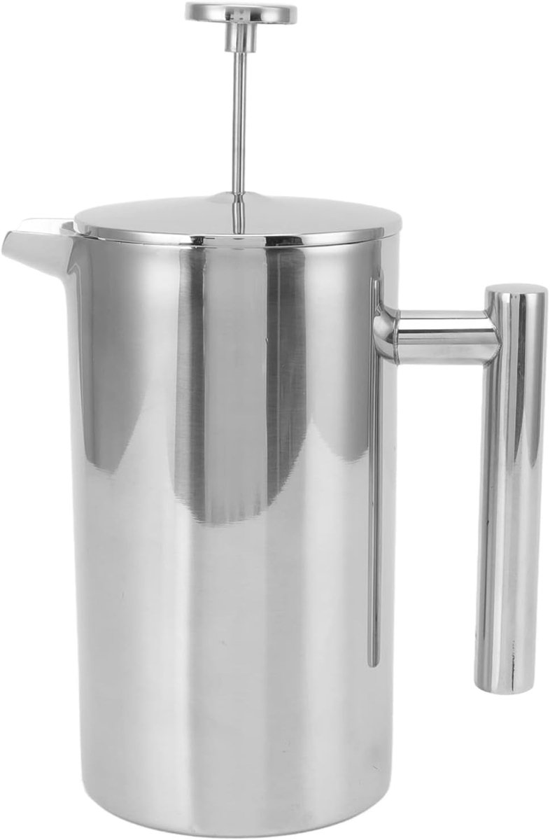 Koffiezetapparaat - Franse pers - Handgebrouwen koffie - Dubbelwandig roestvrij staal - 1000ml inhoud