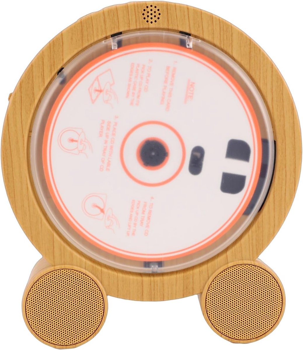Verticale Cd-speler - Desktop Cd-speler - Muziek Luisteren - Dubbele Hifi Luidsprekers - 24 x 23 x 8 cm - Wit