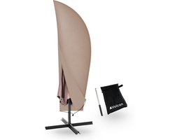 Volcan Parasolhoes voor Zweefparasol - Waterdicht - Met Rits en Stok - Oxford 420D - Tot 400cm - Taupe