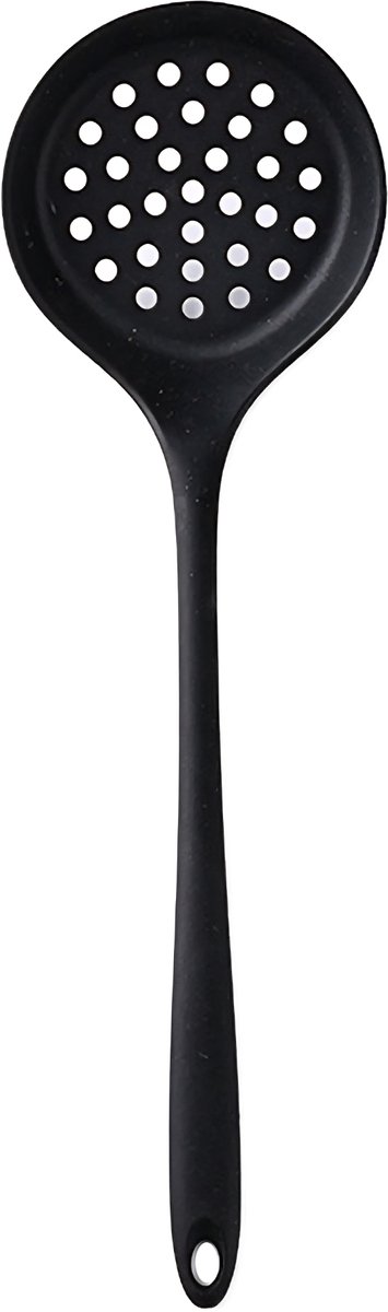 Somstyle Schuimspaan - 32 x 10 CM - Opscheplepel - Siliconen Frituurschep - Schuimlepel - Zwart