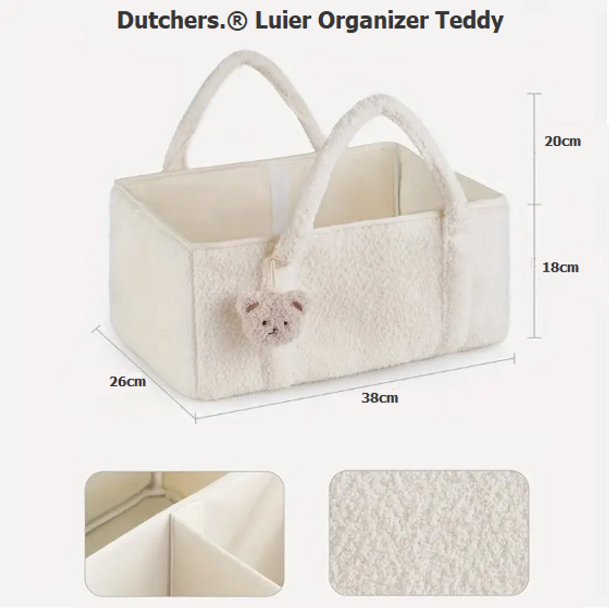 LÄSSIG Babycommode Organizer Luier-Organizer om mee te nemen, casual verpleegkundige caddy to go blocks taupe