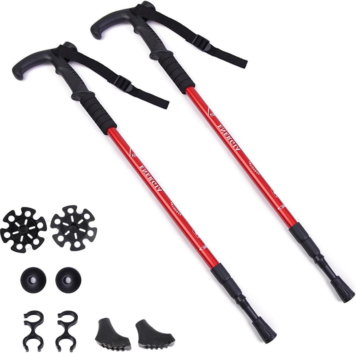 Allecto Plus - Lichtgewicht Wandelstokken Trekking Stokken met Anti-slip Handvat - Verstelbare Walking Cane voor Reizen, Wandelen en Klimmen - Senioren Mannen en Vrouwen.