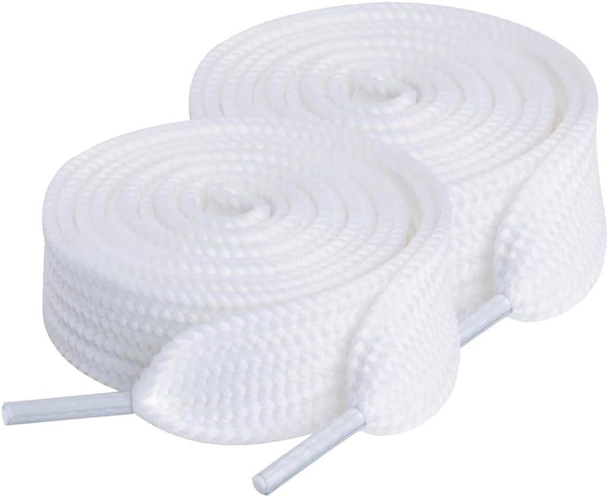 Allecto Plus - Witte veterschoenen 20 mm reserveveters voor volwassenen en kinderen - gymschoenen - hardloopschoenen - comfortabel en stijlvol