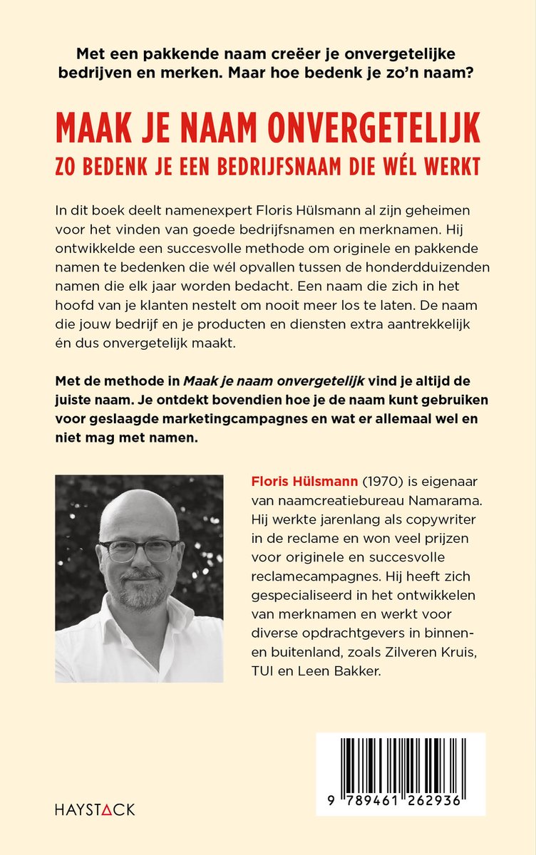 Boekpagina met tekst en een portretfoto van Floris Hülsmann, auteur.