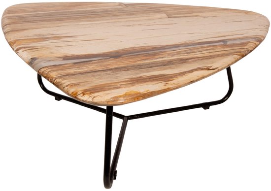 PTMD Table basse Deeba - 95x85x36 cm - Bois - Naturel - Set de 5